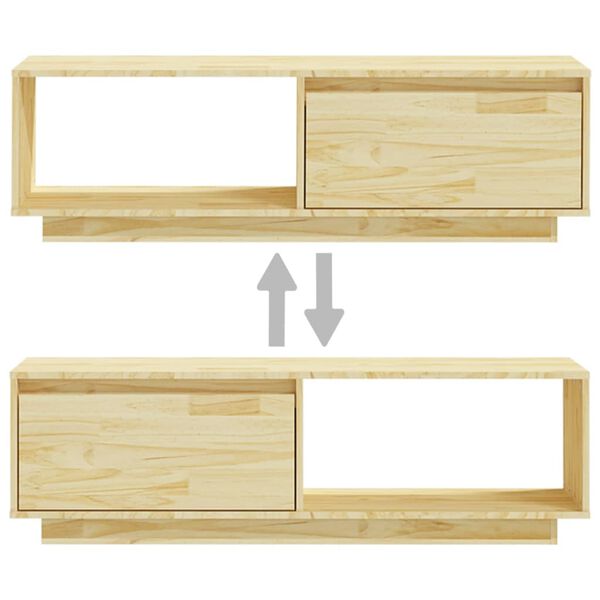 vidaXL Έπιπλο Τηλεόρασης 110 x 30 x 33,5 εκ. από Μασίφ Ξύλο Πεύκου