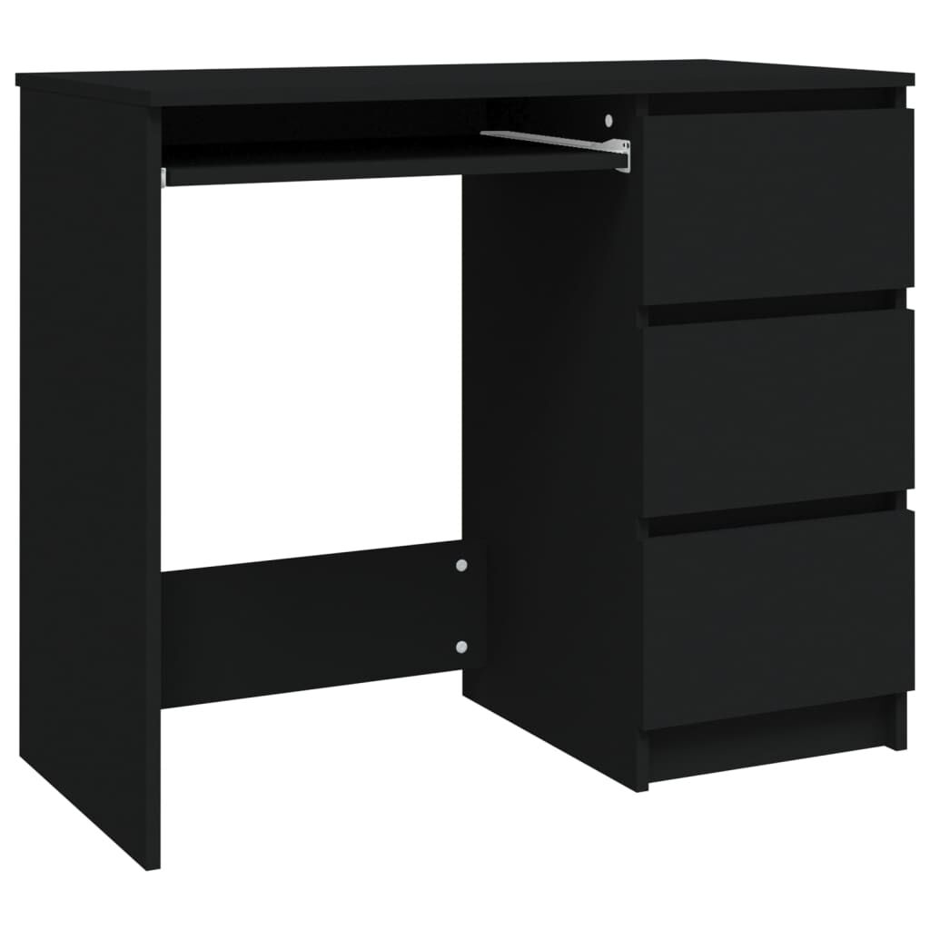 vidaXL Γραφείο Μαύρο 90 x 45 x 76 εκ. από Επεξ. Ξύλο