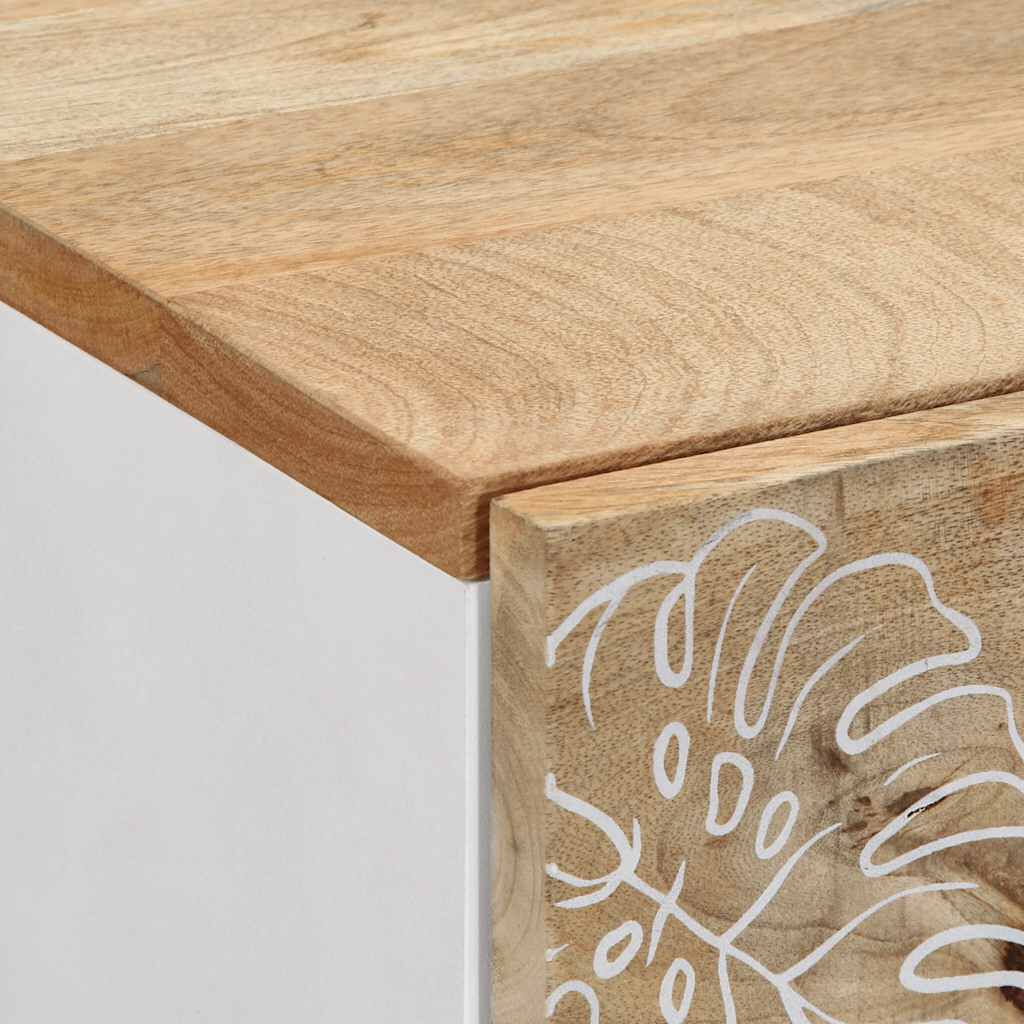 vidaXL Κομοδίνα 2 τεμάχια 40x33,5x46 cm μασίφ ξύλο Mango