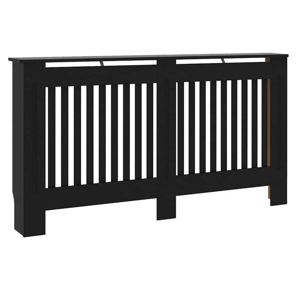 vidaXL Καπάκι Καλοριφέρ 2 pcs Μαύρο 152 x 19 x 81.5 cm