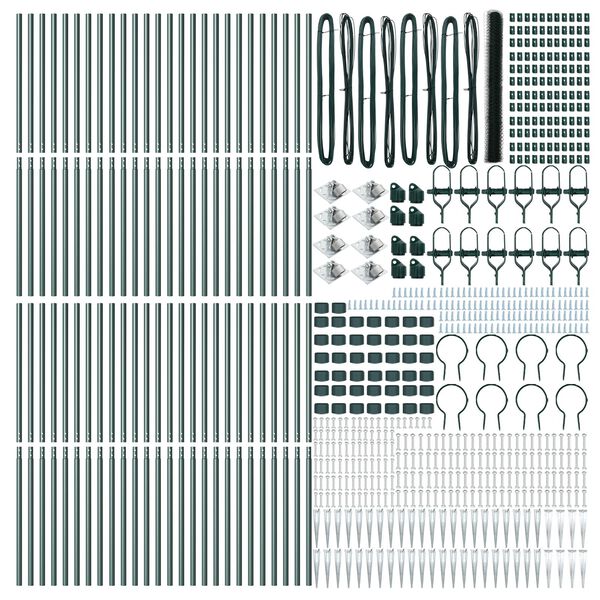 vidaXL Hexagon Περίφραξη Πράσινη 1.6x100 μ Ατσάλι