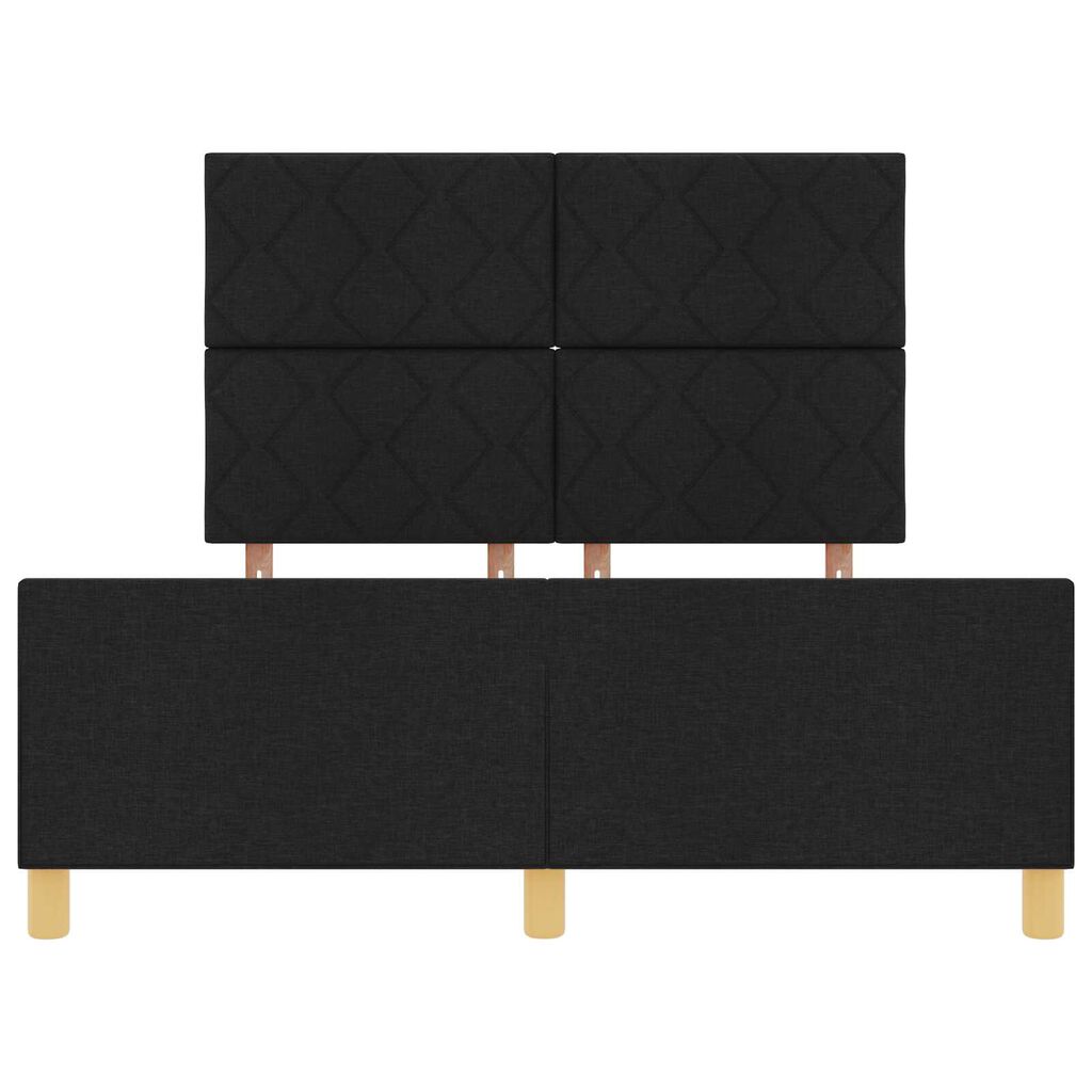 vidaXL Κρεβάτι Μαύρο 140x200 εκ Υφάσματος
