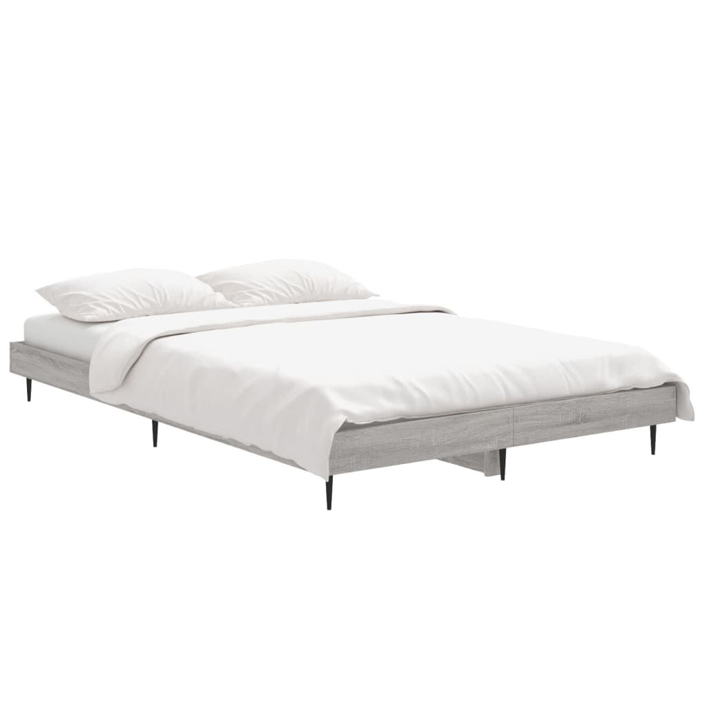 vidaXL Πλαίσιο Κρεβατιού Γκρι Sonoma 120 x 190 εκ. Επεξεργασμένο Ξύλο