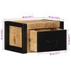 vidaXL Κομοδίνο 40x35x25 cm Στερεό ακατέργαστο ξύλο Mango