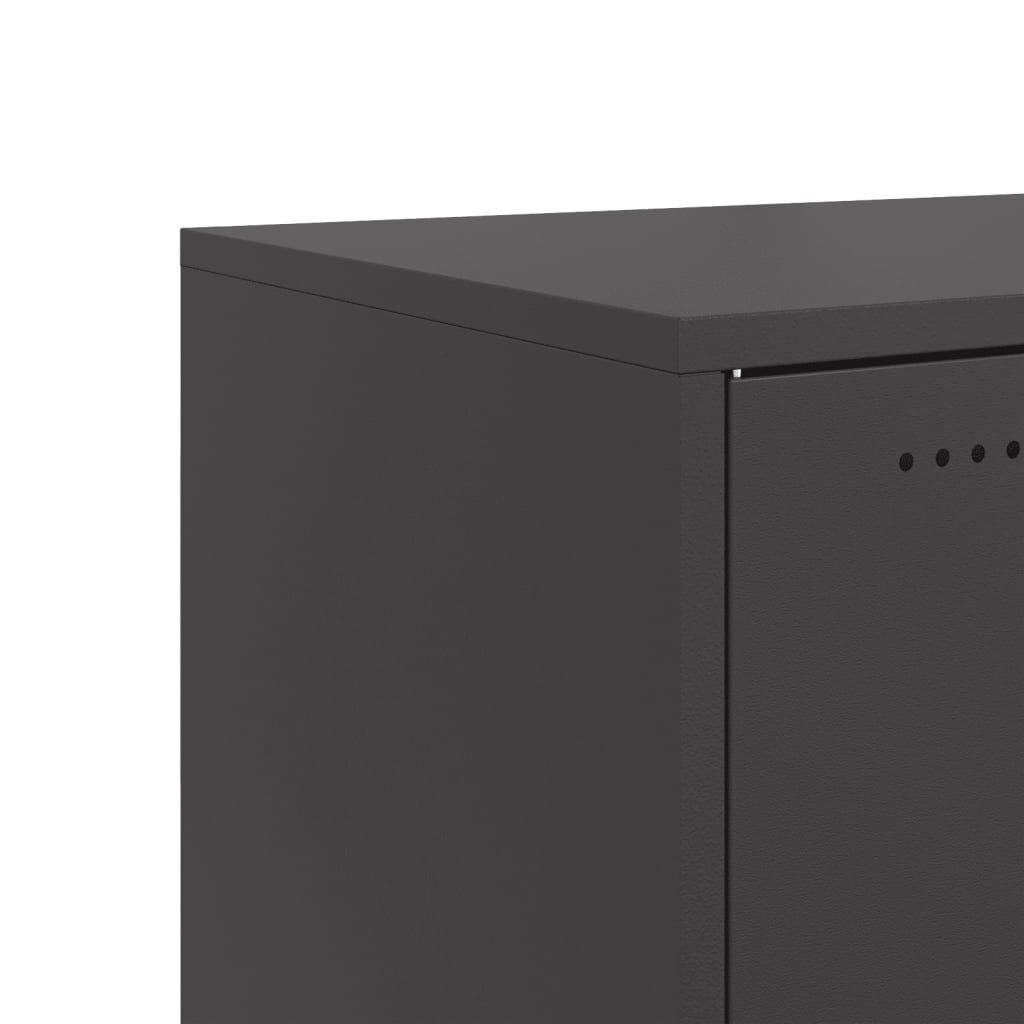 vidaXL Ντουλάπι Μαύρο 100,5x39x72 εκ. από Χάλυβα