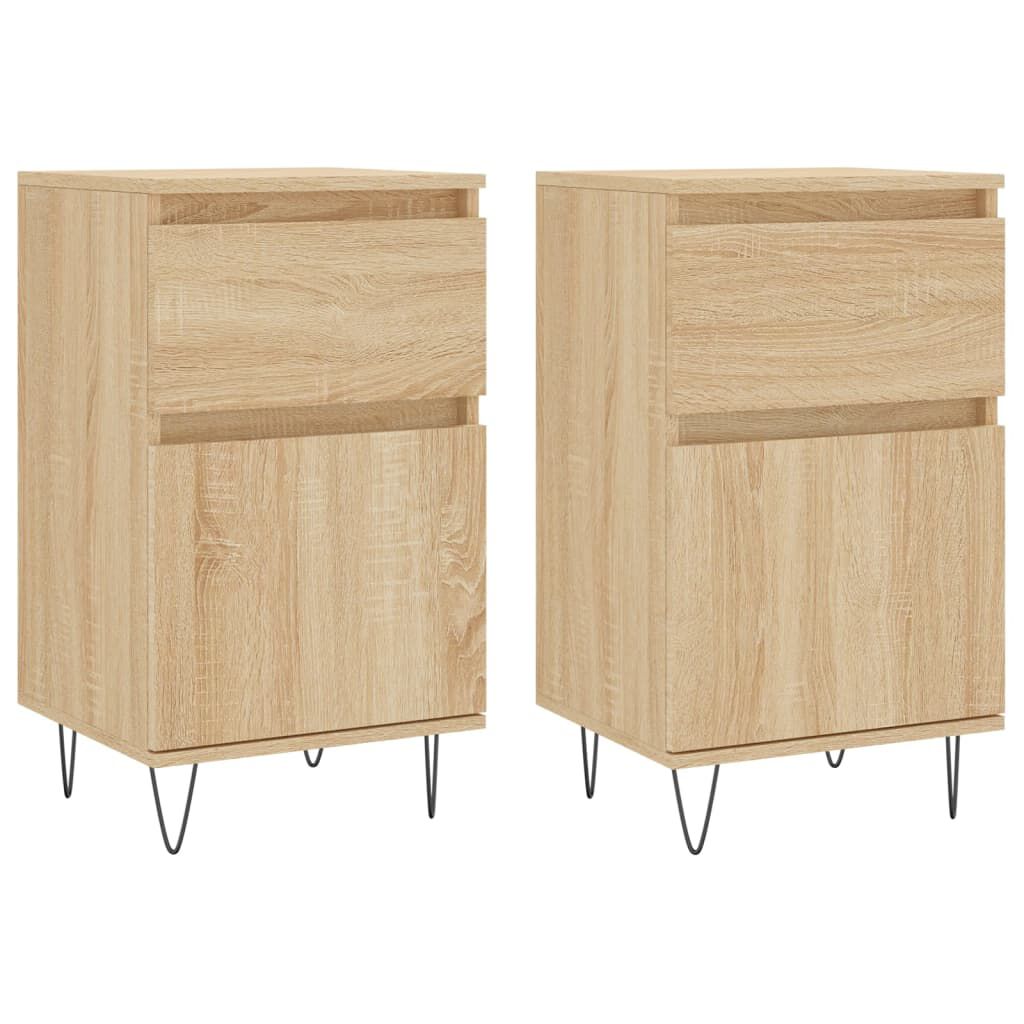 vidaXL Ντουλάπια 2 τεμ. Sonoma Δρυς 40x35x70 εκ. Επεξεργασμένο Ξύλο