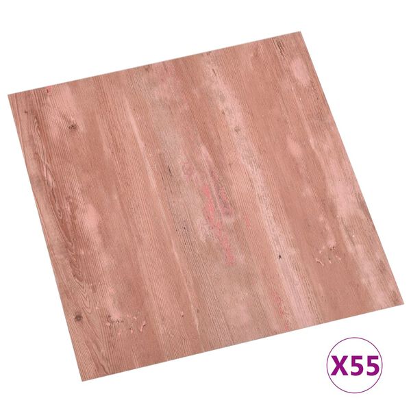 vidaXL Δάπεδο Αυτοκόλλητο Κόκκινο 55 τεμ. 5,11 μ² από PVC