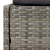 vidaXL Ξαπλώστρα με Πτυσσόμενη Οροφή Γκρι 200x114x128 εκ. Συνθ. Ρατάν
