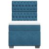 vidaXL Κρεβάτι Boxspring με Στρώμα Μπλε 80 x 200 εκ. Βελούδινο