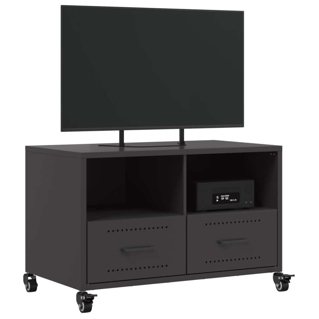 vidaXL Έπιπλο Τηλεόρασης Μαύρο 68x39x43,5 εκ. Χάλυβας