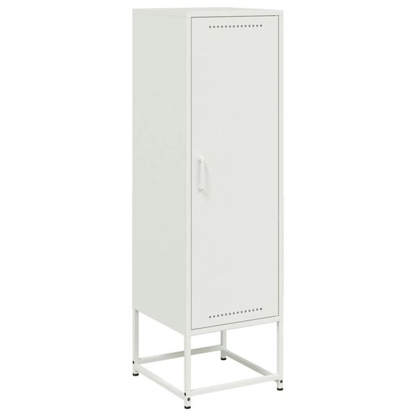 vidaXL Μπουφές Λευκός 36x39x123 εκ. από Ατσάλι