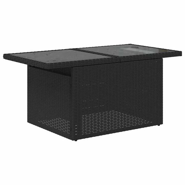 vidaXL Σετ Καναπέ Κήπου με μαξιλάρι 5 pcs Μαύρο Πολυ ράταν