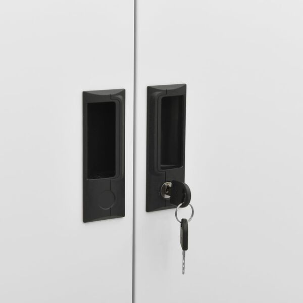vidaXL Ντουλάπα Γραφείου 90 x 40 x 180 εκ. Ανοιχτό Γκρι Ατσάλινη