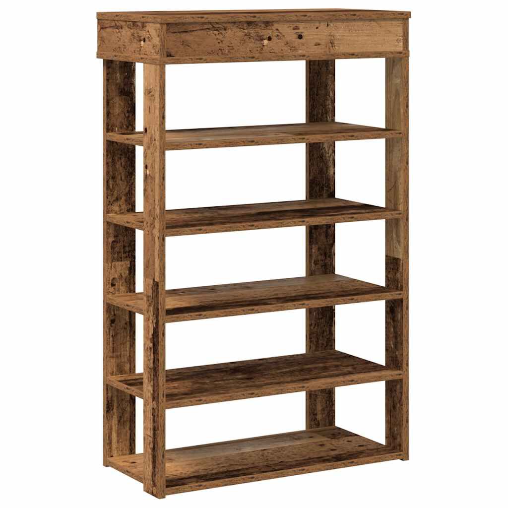 Ράφι παπουτσιών vidaXL Παλιό ξύλο 60x30x98 cm Κατασκευασμένο ξύλο
