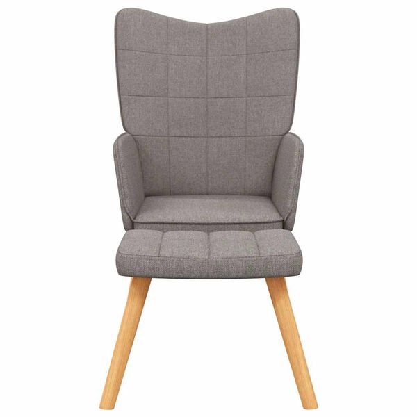 vidaXL Πολυθρόνα Relax Taupe Υφασμάτινη με Σκαμπό