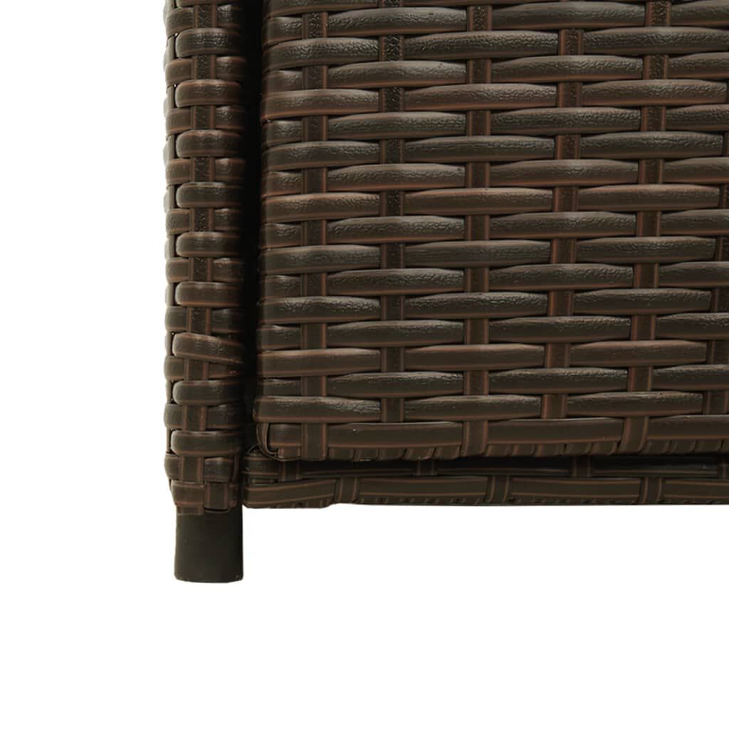 vidaXL Ντουλάπι Αποθήκευσης Κήπου Καφέ 55x55x111 εκ. Συνθετικό Ρατάν