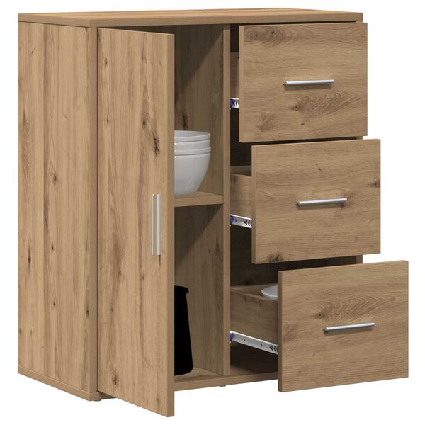 vidaXL Πλαϊνό γραφείο artisan δρυς 60 x 31 x 70 εκ Επεξεργασμένο ξύλο