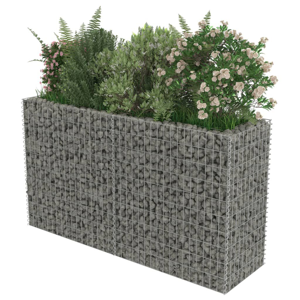 vidaXL Συρματοκιβώτιο-Γλάστρα Υπερυψωμένη 180x50x100 εκ. Γαλβ. Χάλυβας