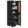 vidaXL Highboard &Mu;&alpha;ύ&rho;&eta; &Omicron;&xi;&upsilon;ά 69,5 x 34 x 180 &epsilon;&kappa;. &Epsilon;&pi;&epsilon;&xi;&epsilon;&rho;&gamma;&alpha;&sigma;&mu;έ&nu;&omicron; &xi;ύ&lambda;&omicron;
