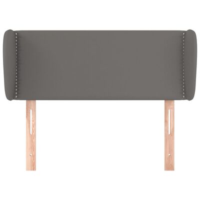 vidaXL Κεφαλάρι με Πτερύγια Γκρι 103x23x78/88 εκ. Συνθετικό Δέρμα