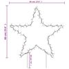 vidaXL Φως Χριστουγεννιάτικο Διακοσμητικό Ακίδες Αστέρι 80 LED 60 εκ.