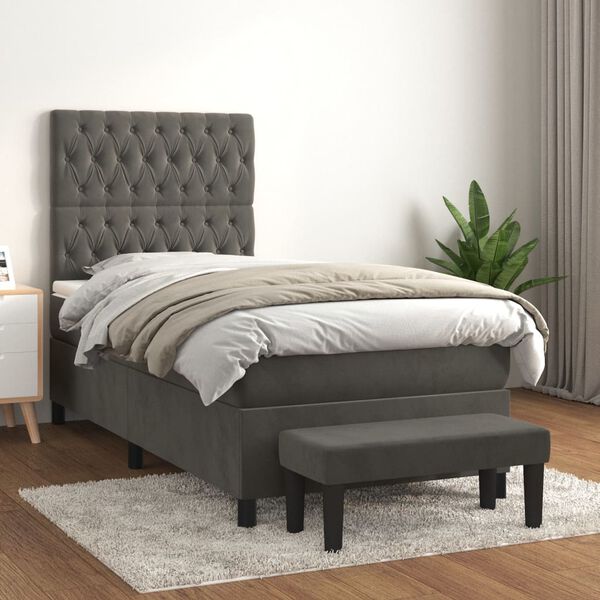 vidaXL &Kappa;&rho;&epsilon;&beta;ά&tau;&iota; Boxspring &mu;&epsilon; &Sigma;&tau;&rho;ώ&mu;&alpha; &Sigma;&kappa;&omicron;ύ&rho;&omicron; &Gamma;&kappa;&rho;&iota; 80x200 &epsilon;&kappa;. &Beta;&epsilon;&lambda;&omicron;ύ&delta;&iota;&nu;&omicron;