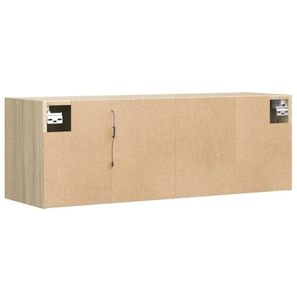 vidaXL Έπιπλο Τοίχου Τηλεόρασης με LED Sonoma Δρυς 100x31x35 εκ.