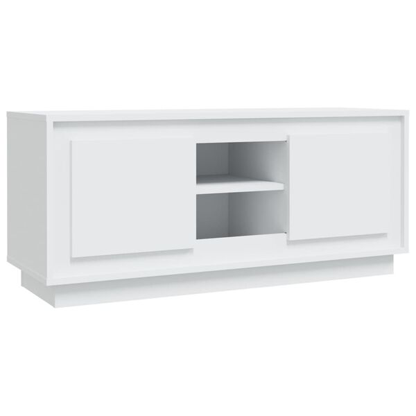 vidaXL Έπιπλο Τηλεόρασης Λευκό 102x35x45 εκ. από Επεξεργασμένο Ξύλο