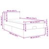 vidaXL Οθωμανικό κρεβάτι με στρώμα μπλε 90x190cm ύφασμα