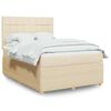 vidaXL &Kappa;&rho;&epsilon;&beta;ά&tau;&iota; Boxspring &mu;&epsilon; &Sigma;&tau;&rho;ώ&mu;&alpha; &Kappa;&rho;&epsilon;&mu; 160x200 &epsilon;&kappa;. &Upsilon;&phi;&alpha;&sigma;&mu;ά&tau;&iota;&nu;&omicron;