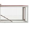 vidaXL Κλουβί Κουνελιών Μόκα 310x70x87 εκ. Μασίφ Ξύλο Πεύκου/Ελάτης