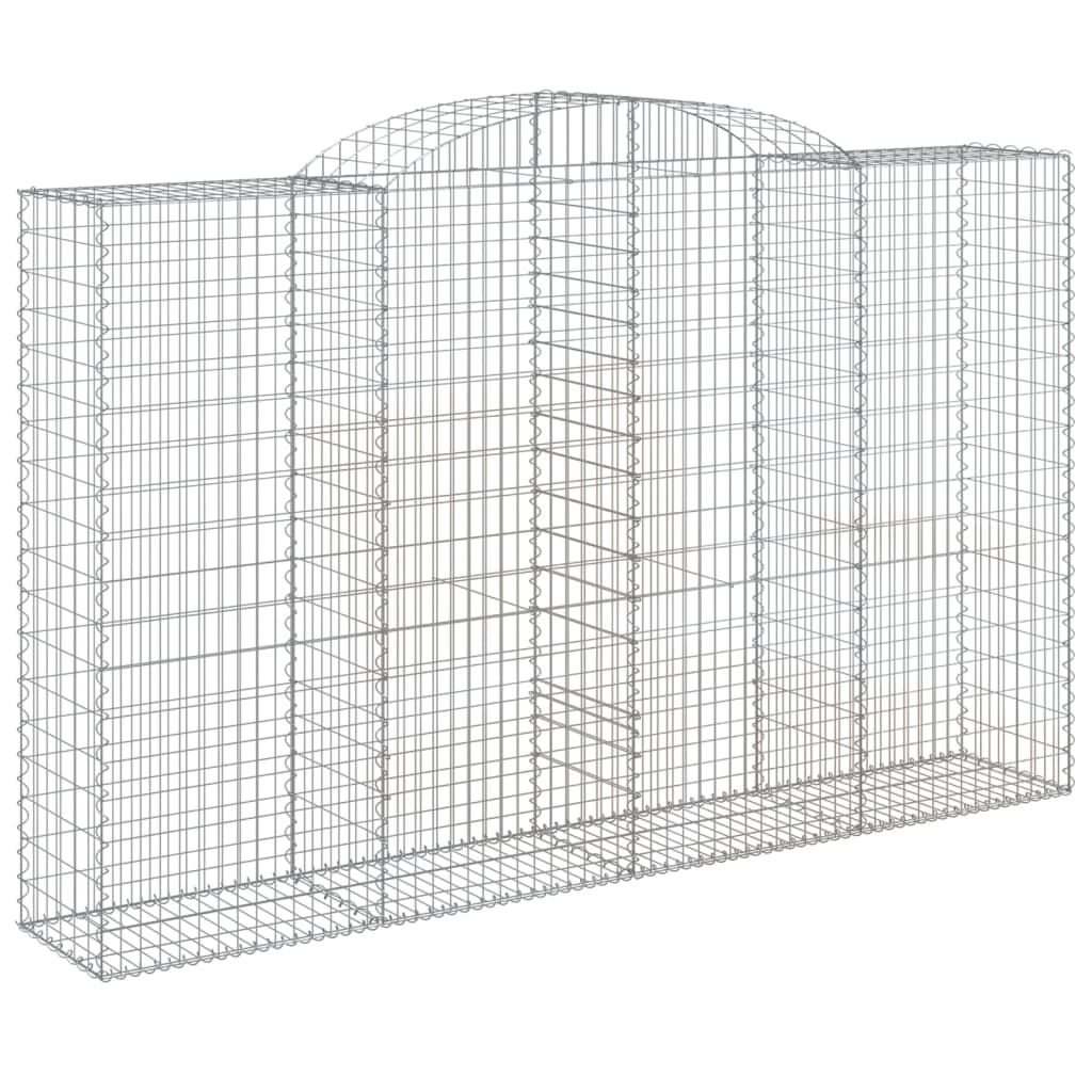 vidaXL Συρματοκιβώτια Τοξωτά 11 τεμ. 300x50x180/200 εκ. Γαλβαν. Ατσάλι