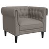 vidaXL Πολυθρόνα Chesterfield Taupe Υφασμάτινη