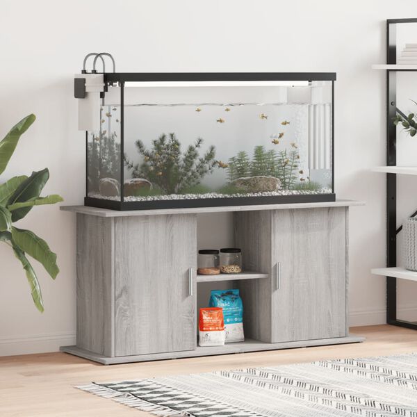 vidaXL Βάση Ενυδρείου Γκρι Sonoma 121x41x58 εκ. από Επεξεργασμένο Ξύλο