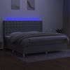 vidaXL &Kappa;&rho;&epsilon;&beta;ά&tau;&iota; Boxspring &mu;&epsilon; &Sigma;&tau;&rho;ώ&mu;&alpha; & LED &Alpha;&nu;.&Gamma;&kappa;&rho;&iota; 200x200&epsilon;&kappa;. &Upsilon;&phi;&alpha;&sigma;&mu;ά&tau;&iota;&nu;&omicron;