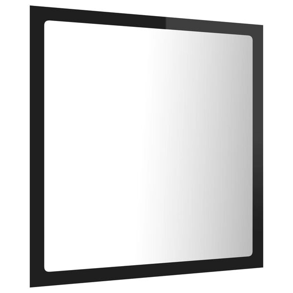 vidaXL Καθρέφτης Μπάνιου με LED Γυαλ. Μαύρο 40x8,5x37 εκ. Ακρυλικός