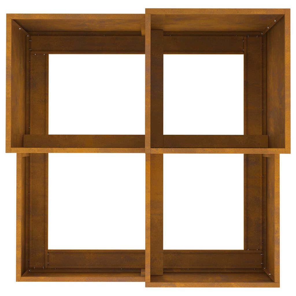 vidaXL Κηπουρική Γλάστρα 80x80x60 εκ Ανοξείδωτο Χάλυβα