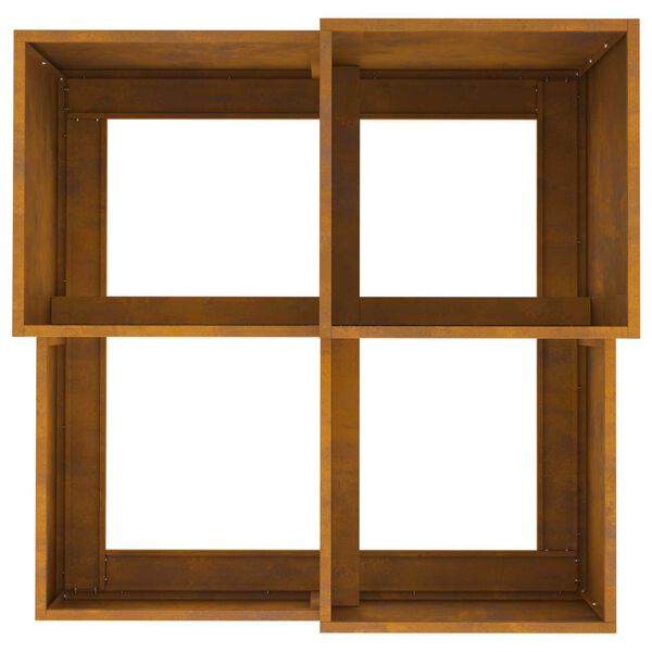 vidaXL Κηπουρική Γλάστρα 80x80x60 εκ Ανοξείδωτο Χάλυβα