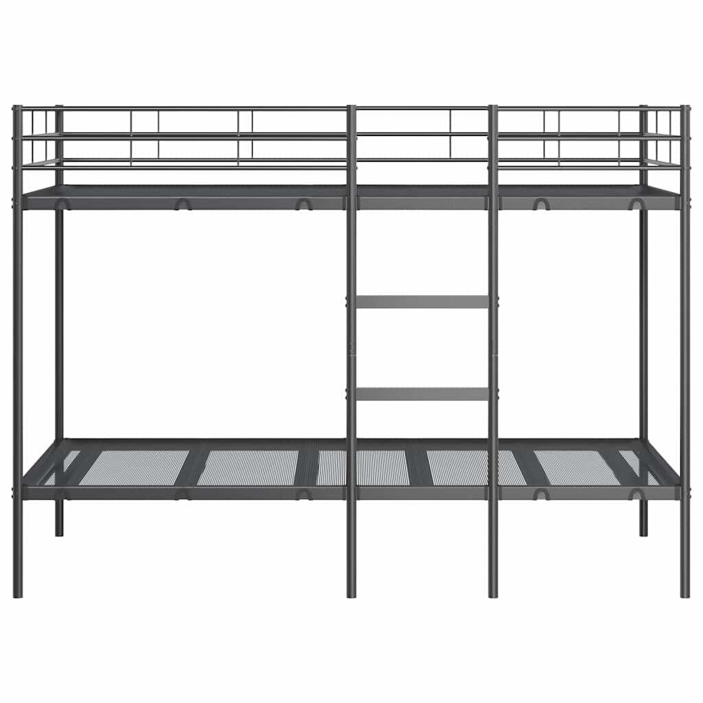 vidaXL Κουκέτα χωρίς στρώμα Μαύρο 100x190 cm Ατσάλι