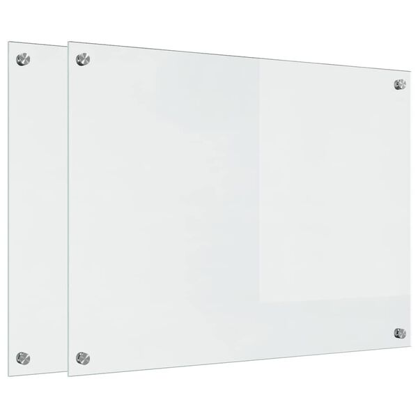 vidaXL Πίσω Πάνελ Κουζίνας Διαφανές 80 x 60 cm σκληρυμένο γυαλί