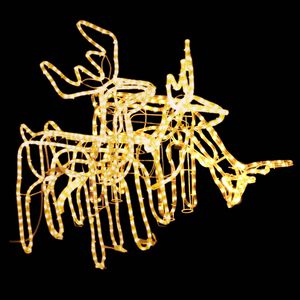 vidaXL Χριστουγεννιάτικες Φιγούρες Τάρανδοι Σετ 3 Τεμαχίων Θερμό Λευκό