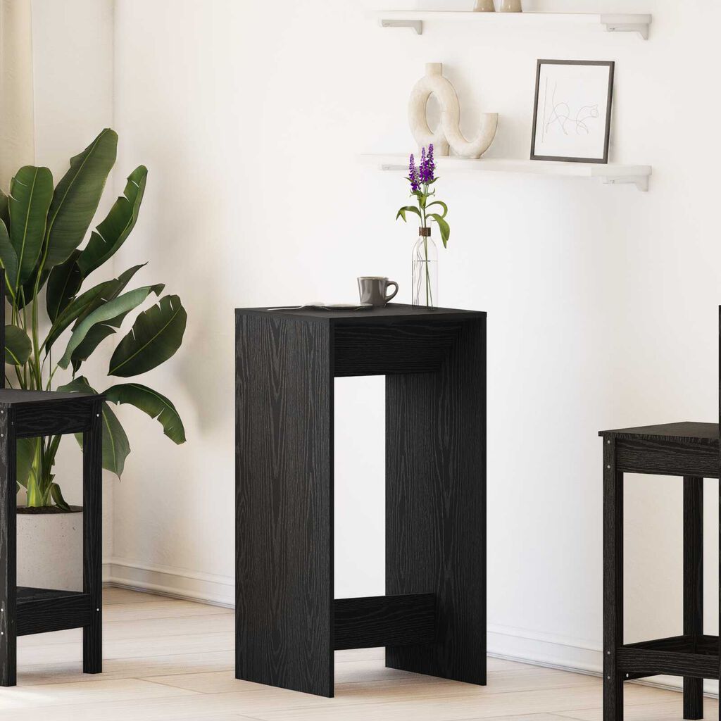 vidaXL Τραπέζι μπαρ Μαύρη Οξυά 51 x 50 x 103.5 εκ. Επεξεργασμένο ξύλο