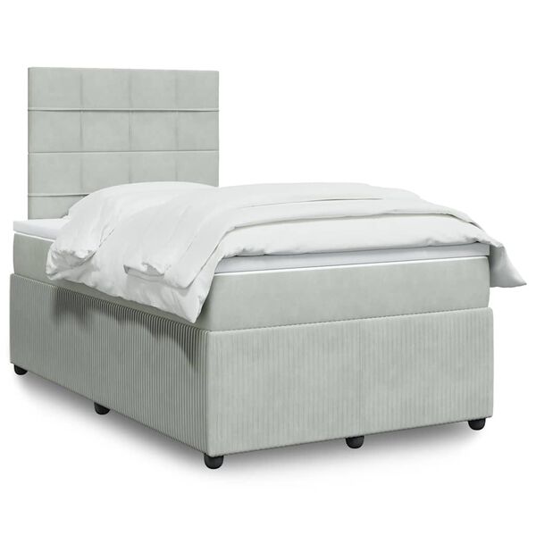 vidaXL &Kappa;&rho;&epsilon;&beta;ά&tau;&iota; Boxspring &mu;&epsilon; &Sigma;&tau;&rho;ώ&mu;&alpha; &Alpha;&nu;&omicron;&iota;&chi;&tau;ό &Gamma;&kappa;&rho;&iota; 120x200 &epsilon;&kappa;. &Beta;&epsilon;&lambda;&omicron;ύ&delta;&iota;&nu;&omicron;