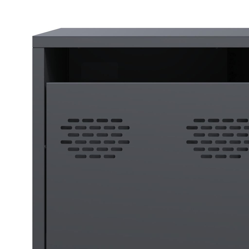 vidaXL Ντουλάπι Ανθρακί 135x39x73,5 εκ. από Χάλυβα Ψυχρής Έλασης