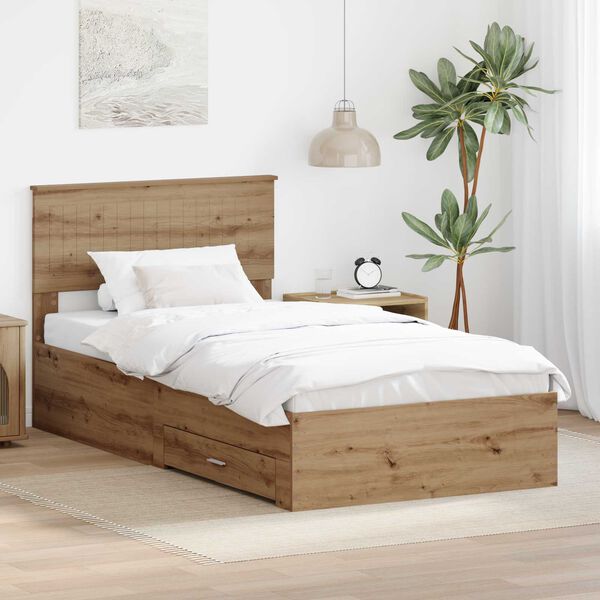 vidaXL &Sigma;&kappa;&epsilon;&lambda;&epsilon;&tau;ό&sigmaf; &Kappa;&rho;&epsilon;&beta;&alpha;&tau;&iota;&omicron;ύ Artisan Oak 100 x 200 cm &Epsilon;&pi;&epsilon;&xi;&epsilon;&rho;&gamma;&alpha;&sigma;&mu;έ&nu;&omicron; &xi;ύ&lambda;&omicron;