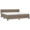 vidaXL &Kappa;&rho;&epsilon;&beta;ά&tau;&iota; Boxspring &mu;&epsilon; &Sigma;&tau;&rho;ώ&mu;&alpha; Taupe 200x200 &epsilon;&kappa;. &Upsilon;&phi;&alpha;&sigma;&mu;ά&tau;&iota;&nu;&omicron;