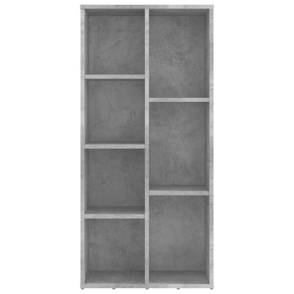 vidaXL Βιβλιοθήκη Γκρι του Σκυροδέματος 50x25x106 εκ. από Επεξ. Ξύλο