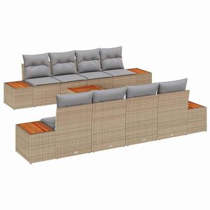vidaXL &Sigma;&epsilon;&tau; &Kappa;&alpha;&nu;&alpha;&pi;έ &Kappa;ή&pi;&omicron;&upsilon; &mu;&epsilon; &mu;&alpha;&xi;&iota;&lambda;ά&rho;&iota; 9 pcs &Mu;&pi;&epsilon;&zeta; &Pi;&omicron;&lambda;&upsilon; &rho;ά&tau;&alpha;&nu;