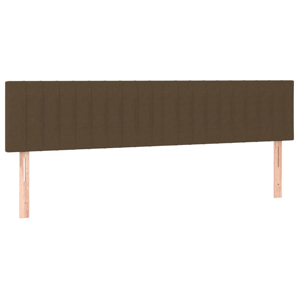 vidaXL Κρεβάτι Boxspring με Στρώμα Σκούρο Καφέ 180x200 εκ Υφασμάτινο
