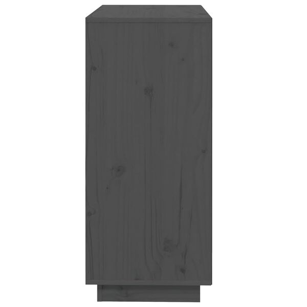 vidaXL Ντουλάπι Γκρι 74 x 35 x 80 εκ. από Μασίφ Ξύλο Πεύκου